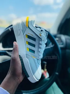 Adidas Drop Step Low "White Green Yellow" (Style Code: HP2229).