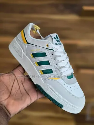 Adidas Drop Step Low "White Green Yellow" (Style Code: HP2229).