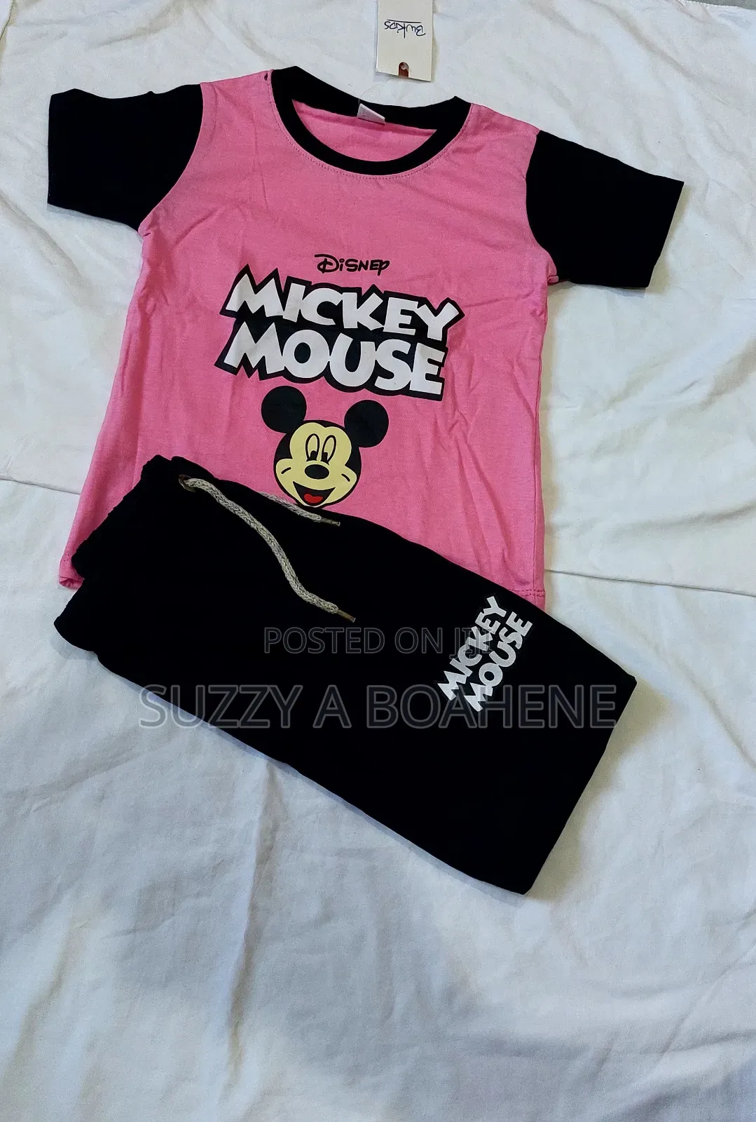 Mickey Mouse 2pcs Cotton Top and Shorts 1yr to 5yrs Pay on Delivery