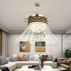 Pukupin Chandelier Fan Light With Remote Controls 48inches