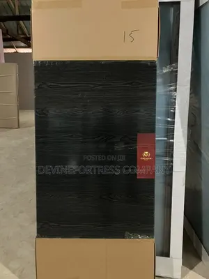 Wooden Coated Metal Door Single for Bedroom//Brown//Gray//Elegant