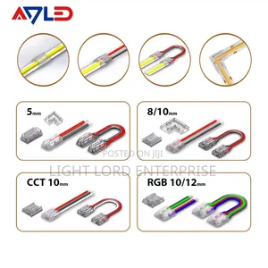 Transparent Solderless 8mm Connectors