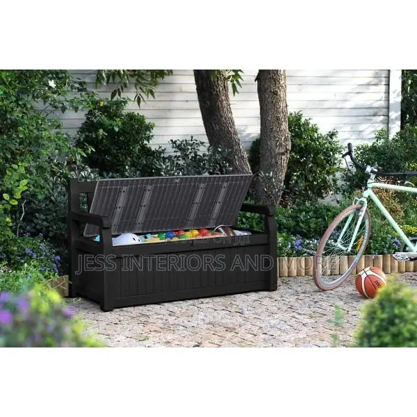 Outdoor Storage Deck Box and Bench Organizer
