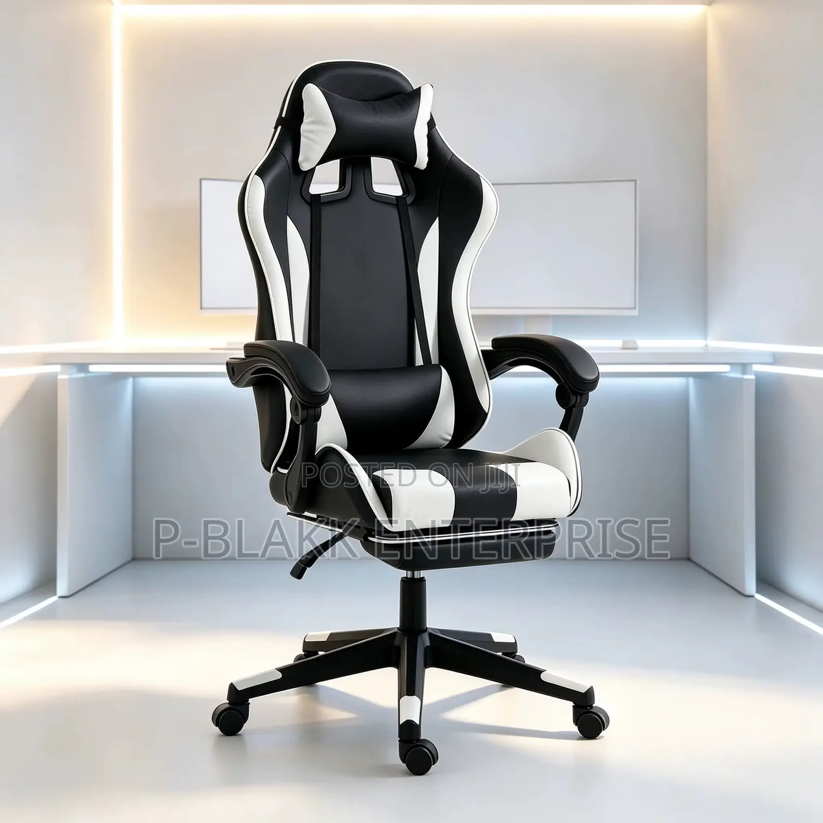 Racer Ergonomic Gaming Chair With Retractable Footrest