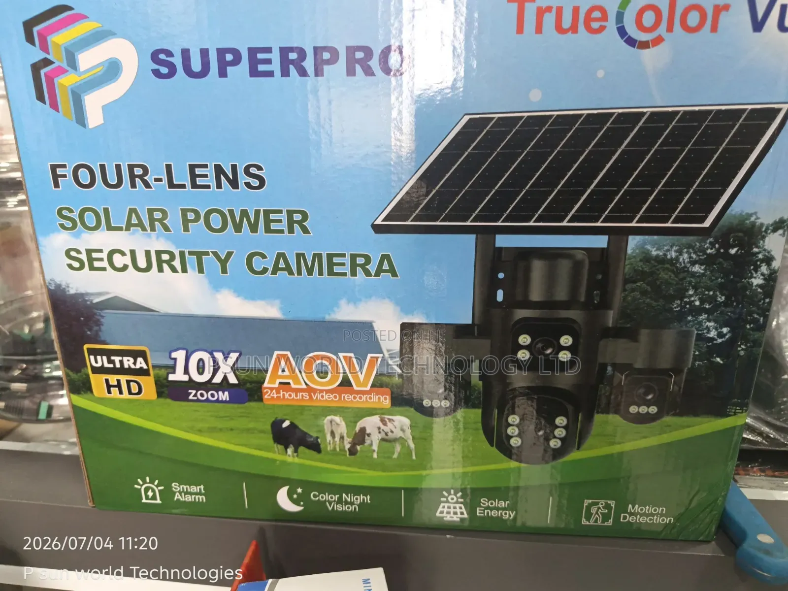 4G Solar Camera 4Lens