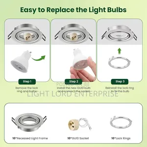 Gu10 Frame Auto Recessed Rotating Light