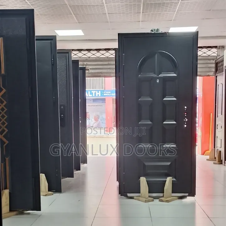 Single Black and Grey Quality Security Doors