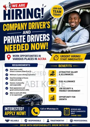 Serious Drivers Needed Urgent
