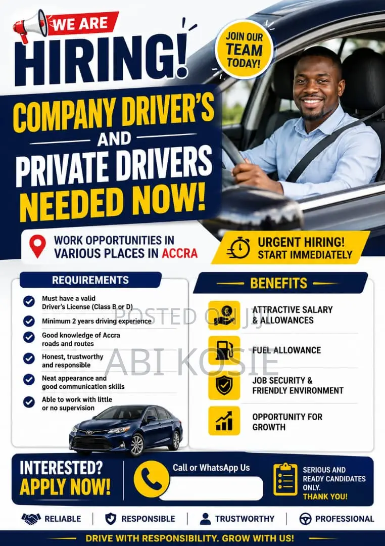 Serious Drivers Needed Urgent
