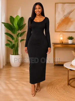 Elegant Black Bodycon Maxi Dress