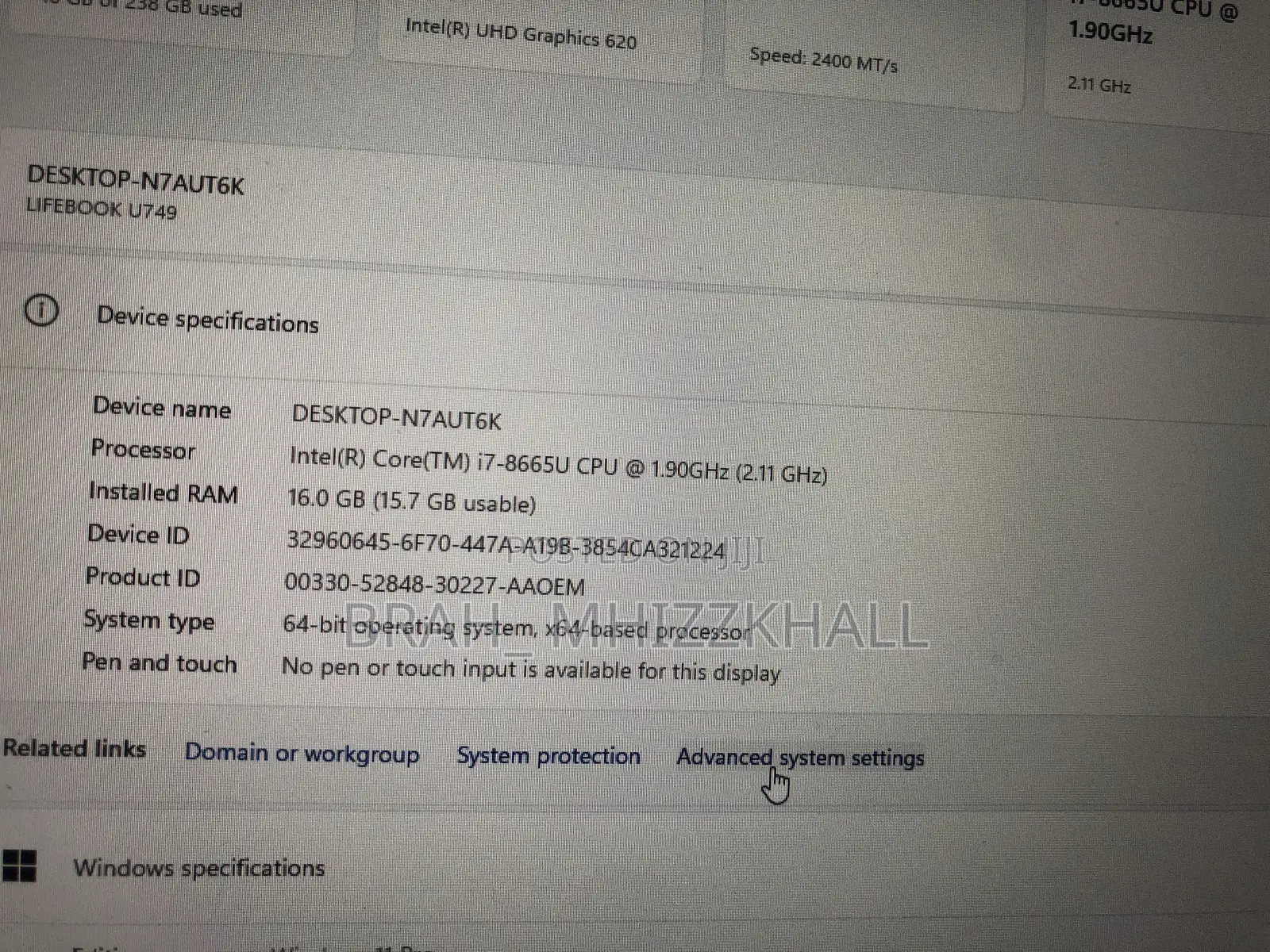 Laptop Fujitsu Lifebook U9312 16GB Intel Core i7 SSD 256GB