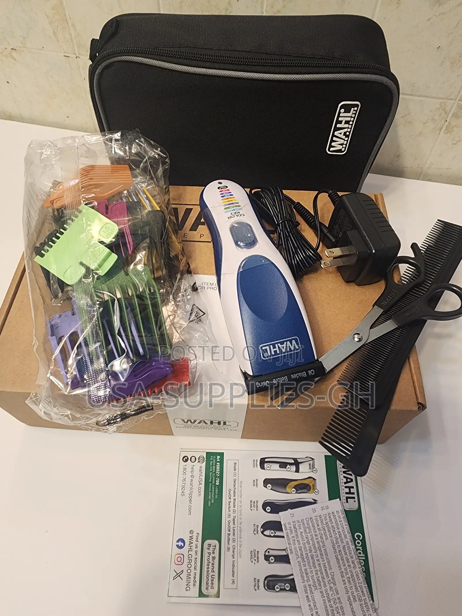 Wahl Color Pro Cordless Rechargeable Hair Clipper Trimmer From Usa