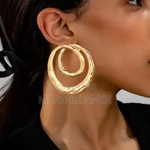 Classy Statement Earrings in Gold