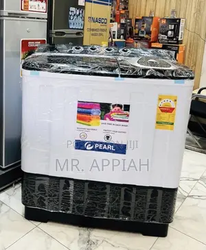 Get Unique Pearl 15kg Spin Dry Washing Machine(White/Black).