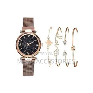 Women Magnetic Starry Sky Watch + 4pcs Bracelet