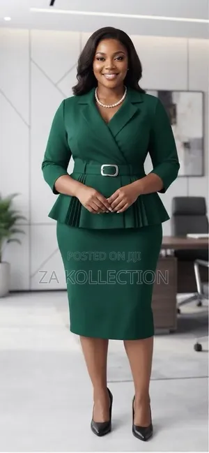 Women Fitted Black Pencil Official Dress