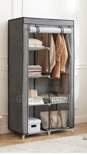 2-in-1 Foldable Portable Wardrobe – Spacious Clothes Organizer