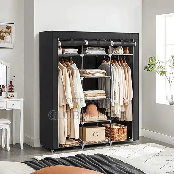 3-in-1 Foldable Portable Wardrobe – Spacious Clothes Organizer