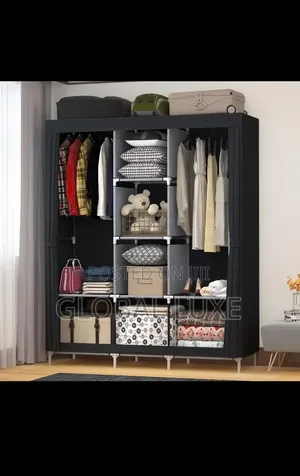 3-in-1 Foldable Portable Wardrobe – Spacious Clothes Organizer