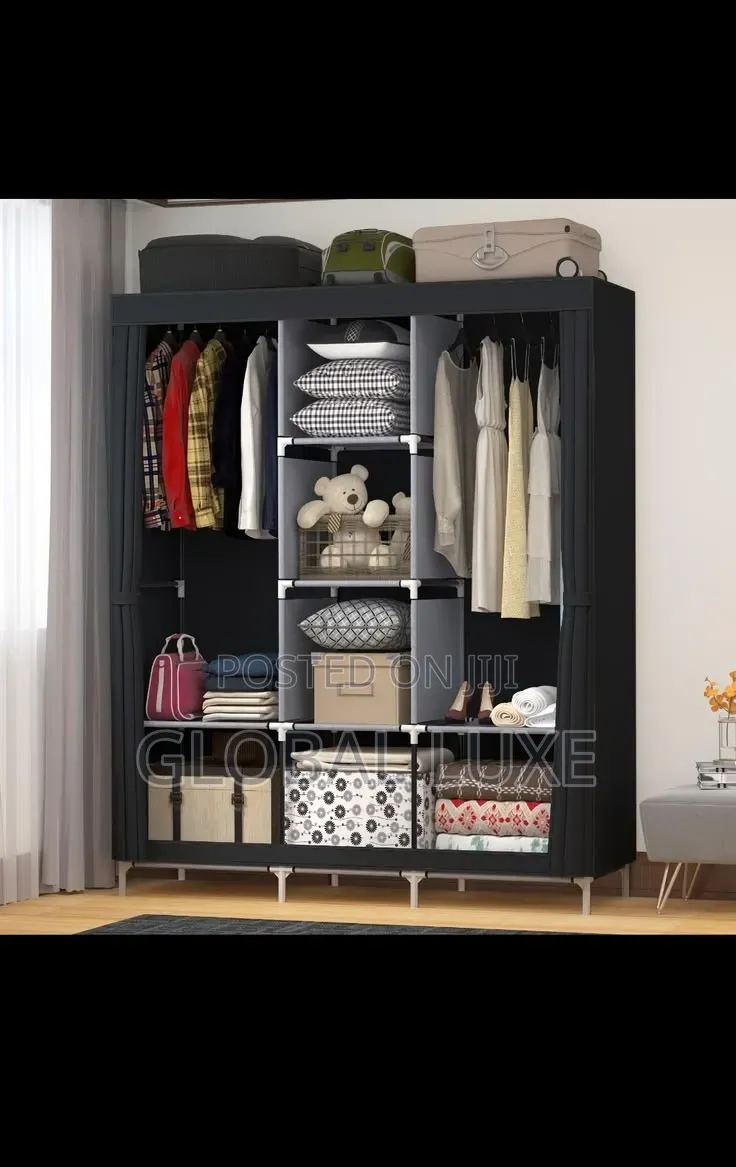 3-in-1 Foldable Portable Wardrobe – Spacious Clothes Organizer