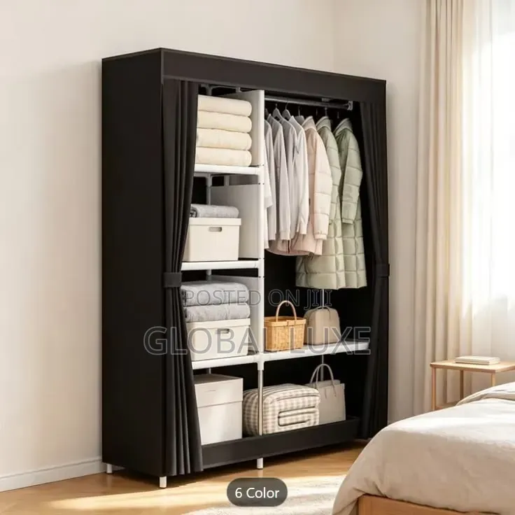 3-in-1 Foldable Portable Wardrobe – Spacious Clothes Organizer