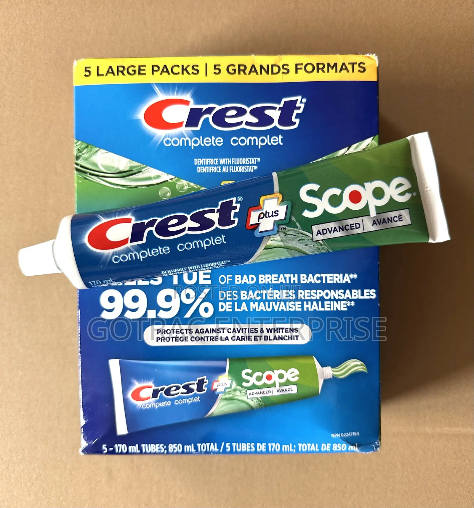 Crest Toothpaste (5-Pack) Advanced - Active Foam Technology