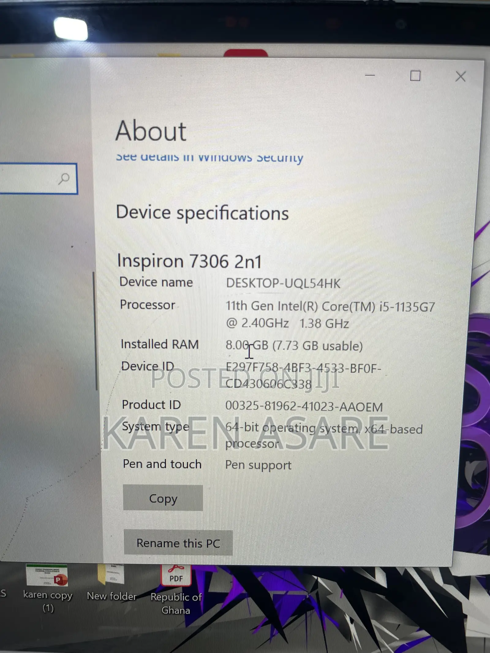 Laptop Dell Inspiron 15 8GB Intel Core i5 HDD 128GB