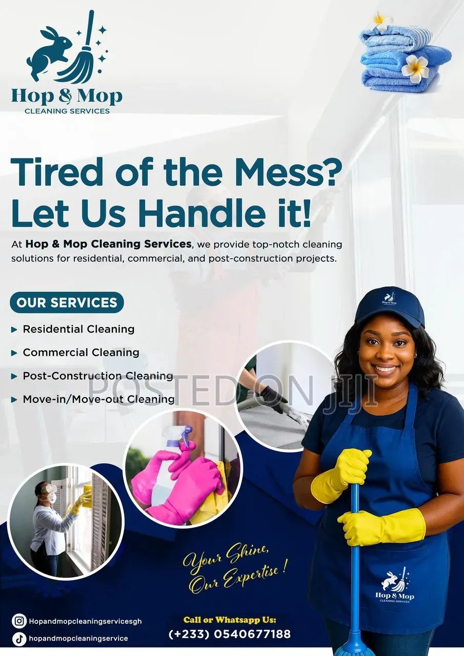 We Offer All Types of Cleaning Services in Accra.