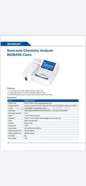 Chemistry Analyzer Fully and Semi Automated