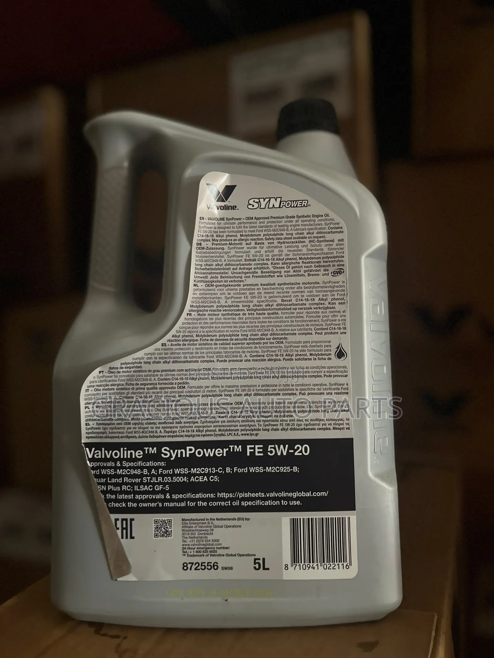 Valvoline Synpower Fe 5w 20