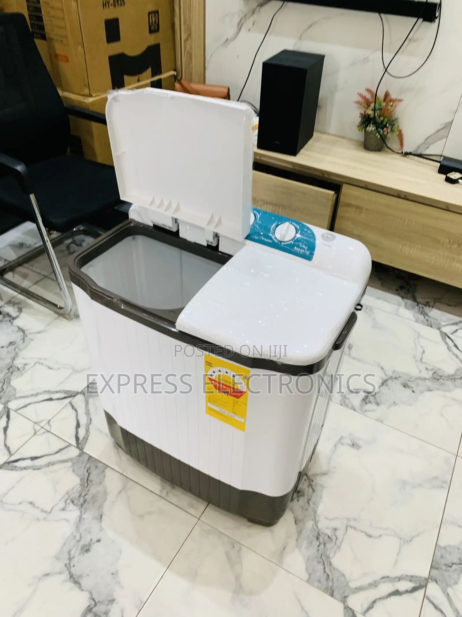 Nasco NASTT-B50FL 5kg Twin Tub Washing Machine - White Grey