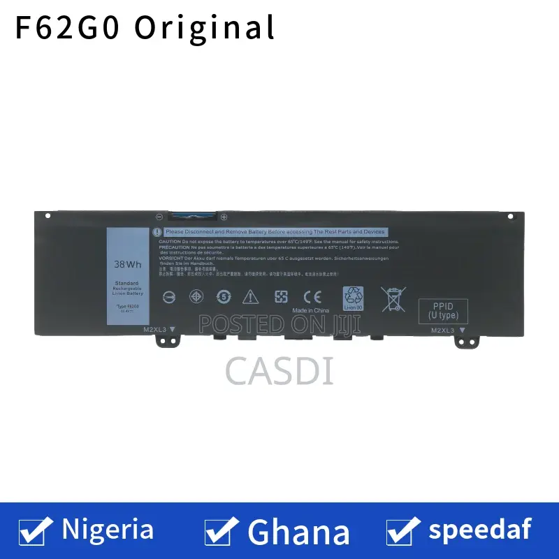 F62G0 Dell Battery Inspiron 5370 7370 7373 7380 7386 P87G