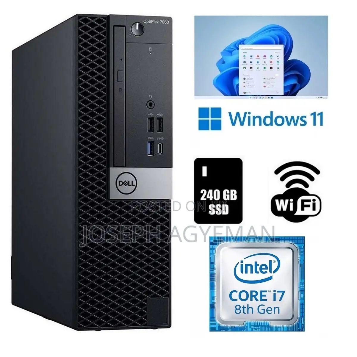 Desktop Computer Dell OptiPlex 7060 8GB Intel Core i7 SSD 256GB