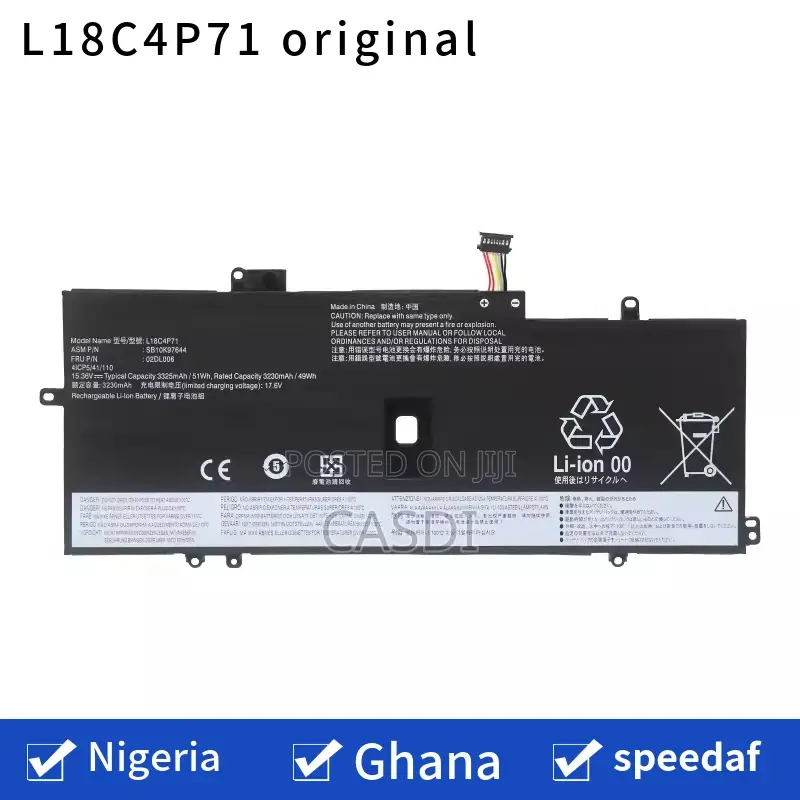L18c4p71 Lenovo Notebook Battery L18m4p72 L18l4p71 02dl006