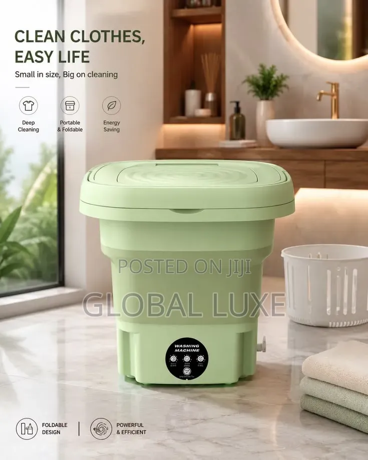 Foldable Mini Washing Machine – Portable & Space-Saving