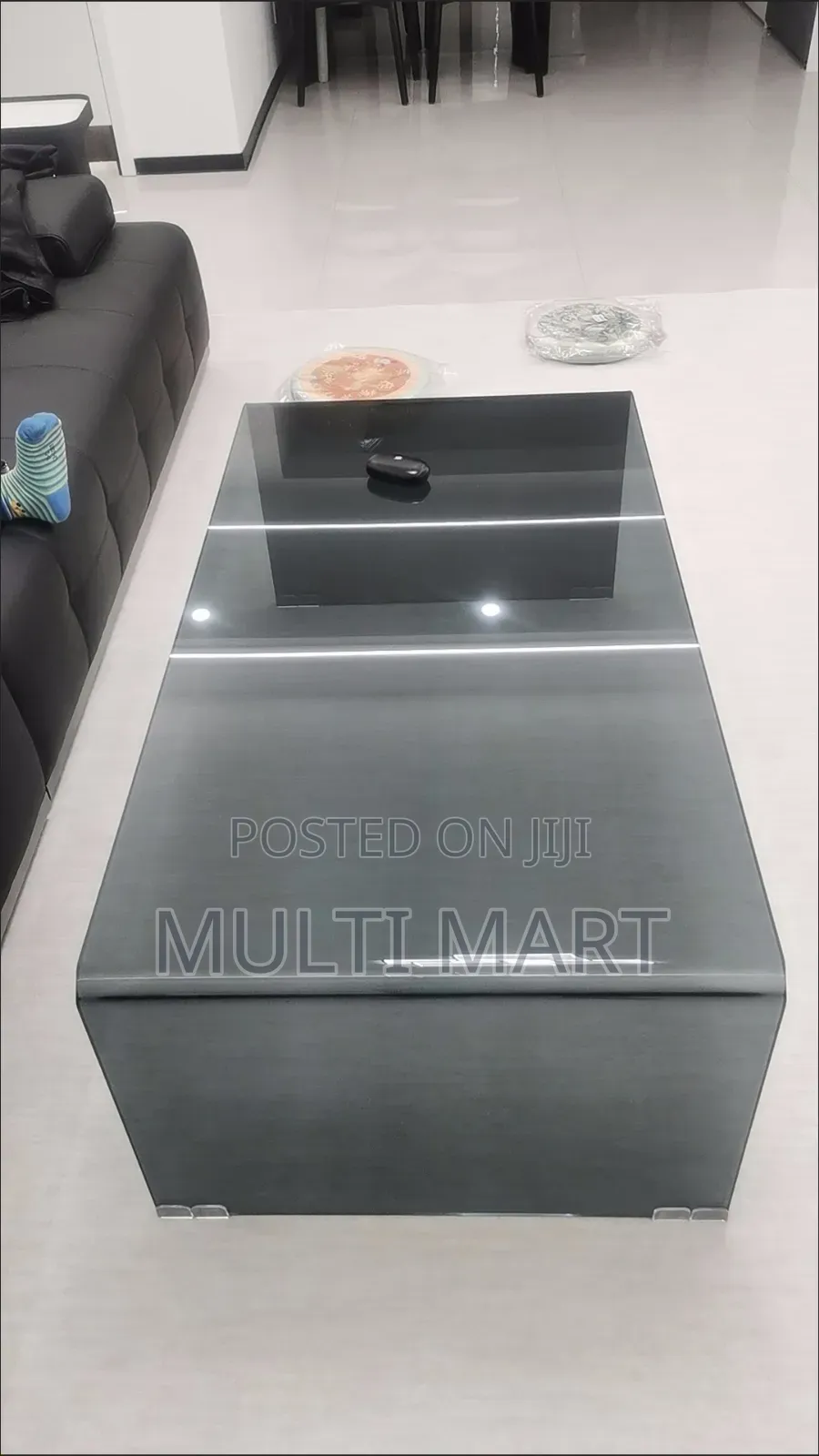 Heavy Duty Coffee Tempered Glass Center Table Living Room Table Curved