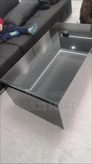 Heavy Duty Coffee Tempered Glass Center Table Living Room Table Curved
