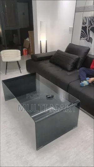 Heavy Duty Coffee Tempered Glass Center Table Living Room Table Curved