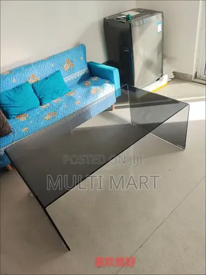 Heavy Duty Coffee Tempered Glass Center Table Living Room Table Curved