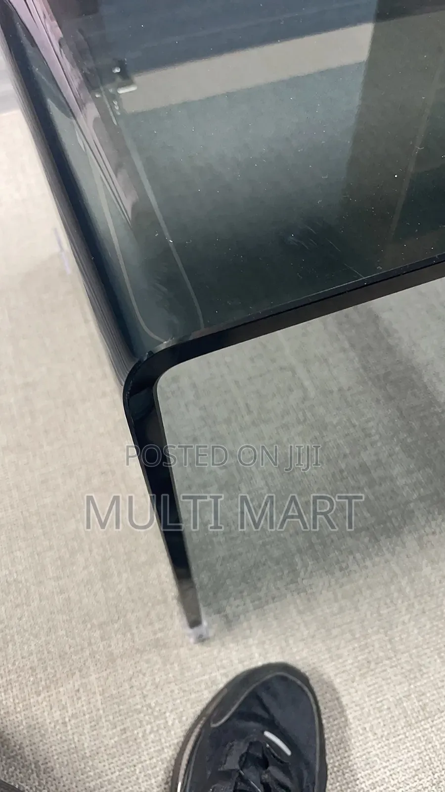 Heavy Duty Coffee Tempered Glass Center Table Living Room Table Curved