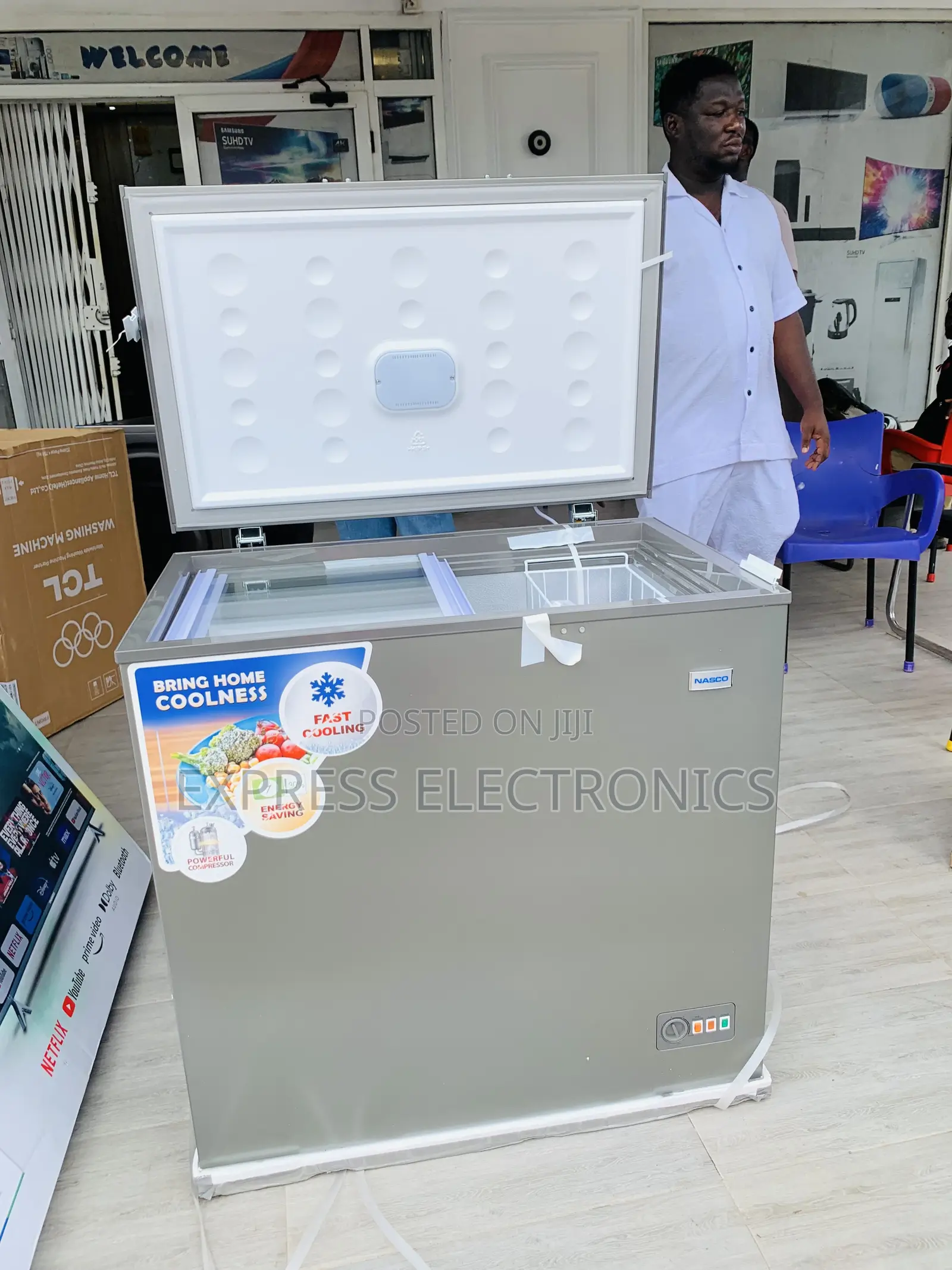 Available Now at Store Nasco 198Ltrs Chest Freezer (NAS-230SK)