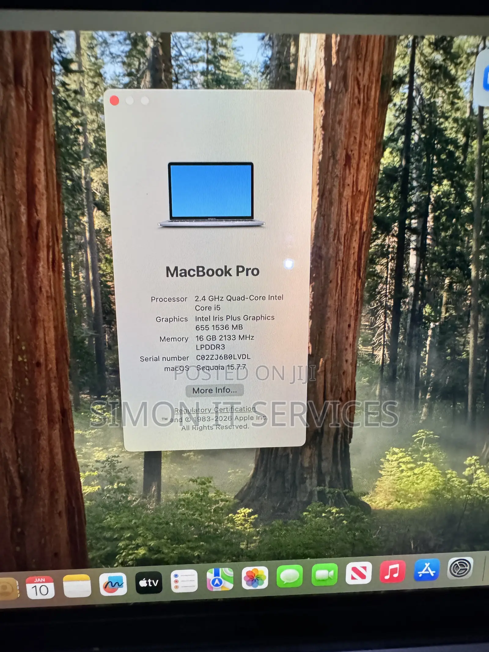 Laptop Apple MacBook Pro 2019 16GB Intel Core i5 SSD 512GB