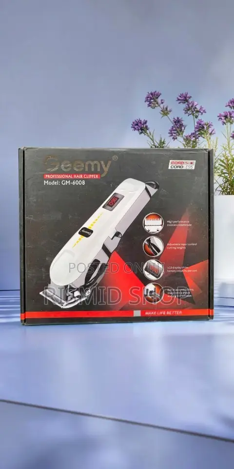GEEMY GM-6008 Cordless Barber Hair Clipper