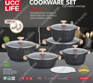 Ucc Life 10pcs Granite Cookware Set