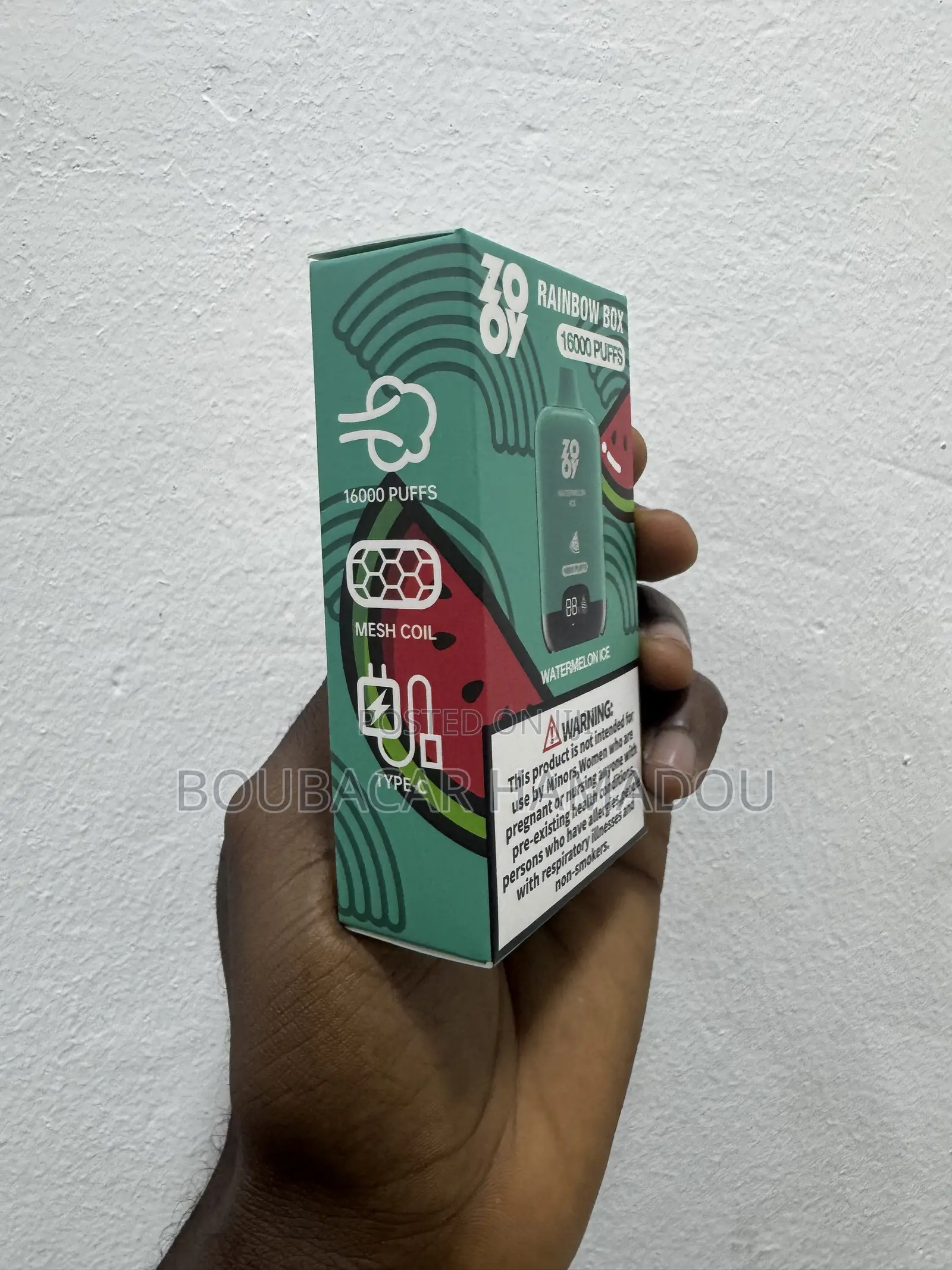 Zooy Rainbow 16000 Puffs Rechargeable Disposable Vapes-Watermelon
