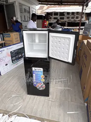 New Pearl Pf 216tbg Top Mount Freezer Fridge(Mirror)Black 