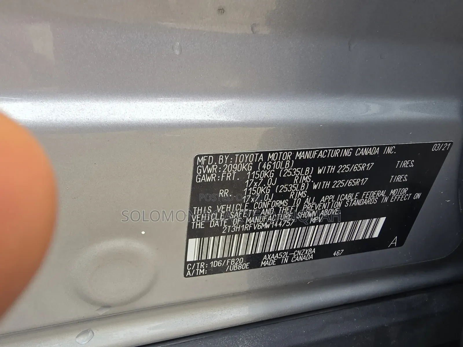 Toyota RAV4 2021 Silver