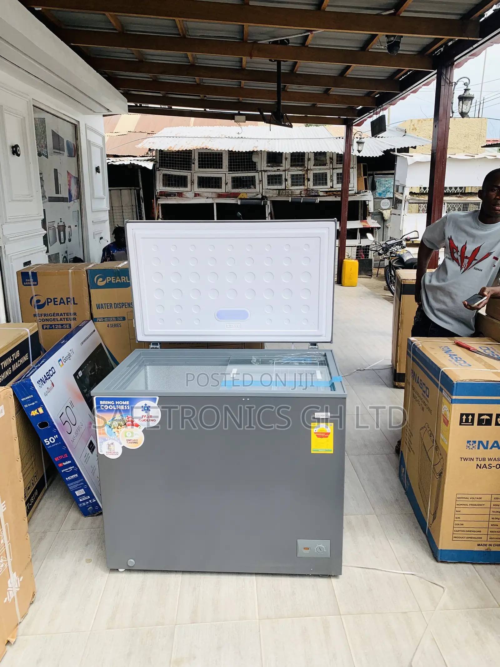 Reliable New 250 Liters Nasco NAS-300FL Single-Door Chest Freezer