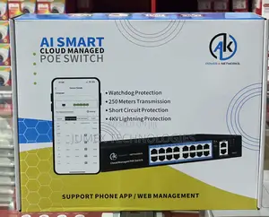 16port Ai Smart Cloud Managed Poe Switch Ak Powrr Network