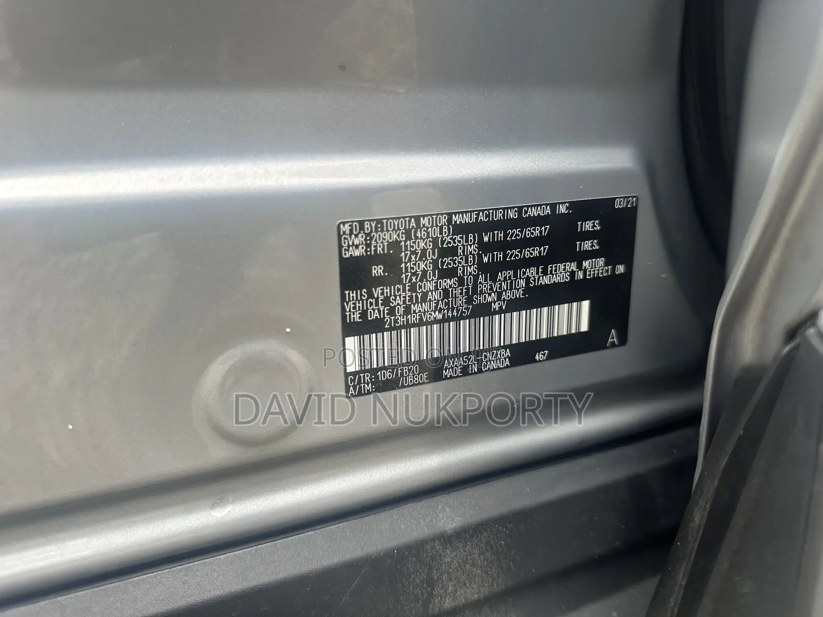Toyota RAV4 2021 Gray